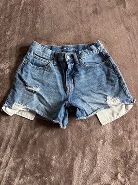 Old Navy Light Blue Ripped Denim Shorts